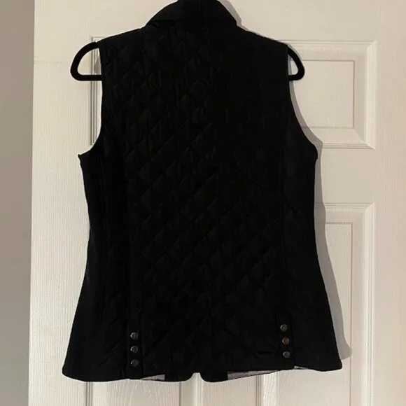 Market & Spruce women's black quilted vest, size M - Picture 6 of 10